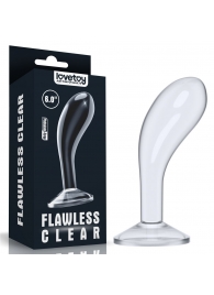 Прозрачный стимулятор простаты Flawless Clear Prostate Plug - 15 см. - Lovetoy - в Сергиевом Посаде купить с доставкой