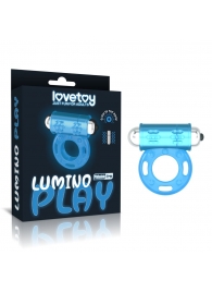 Голубое, светящееся в темноте эрекционное виброкольцо Lumino Play Vibrating Penis Ring - Lovetoy - в Сергиевом Посаде купить с доставкой