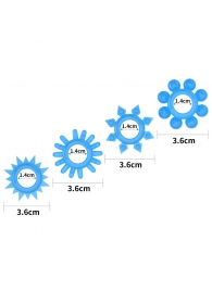 Набор из 4 голубых, светящихся в темноте эрекционных колец Lumino Play - Lovetoy - в Сергиевом Посаде купить с доставкой