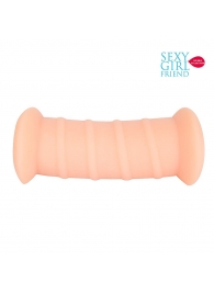 Телесный вибромастурбатор-вагина с комплектом эрекционных колец - Bior toys - в Сергиевом Посаде купить с доставкой