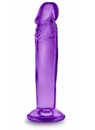 Фиолетовый анальный фаллоимитатор Sweet N Small 6 Inch Dildo With Suction Cup - 16,5 см. - Blush Novelties