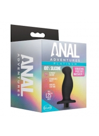 Черный анальный вибромассажёр Silicone Vibrating Prostate Massager 02 - 10,8 см. - Blush Novelties - в Сергиевом Посаде купить с доставкой