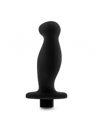 Черный анальный вибромассажёр Silicone Vibrating Prostate Massager 02 - 10,8 см. - Blush Novelties - в Сергиевом Посаде купить с доставкой