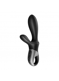 Черный анальный вибратор Heat Climax+ с функцией нагрева - 20,6 см. - Satisfyer - в Сергиевом Посаде купить с доставкой