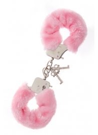 Металлические наручники с розовой меховой опушкой METAL HANDCUFF WITH PLUSH PINK - Dream Toys - купить с доставкой в Сергиевом Посаде