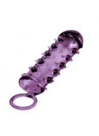 Закрытая фиолетовая насадка с пупырышками SAMURAI PENIS SLEEVE PURPLE - 14,5 см. - NMC - в Сергиевом Посаде купить с доставкой