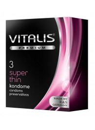 Ультратонкие презервативы VITALIS PREMIUM super thin - 3 шт. - Vitalis - купить с доставкой в Сергиевом Посаде
