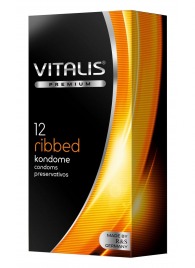 Ребристые презервативы VITALIS PREMIUM ribbed - 12 шт. - Vitalis - купить с доставкой в Сергиевом Посаде