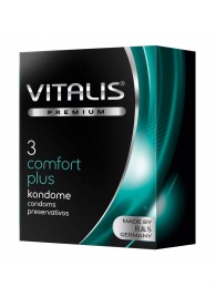 Контурные презервативы VITALIS PREMIUM comfort plus - 3 шт. - Vitalis - купить с доставкой в Сергиевом Посаде