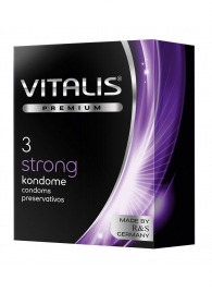 Презервативы с утолщенной стенкой VITALIS PREMIUM strong - 3 шт. - Vitalis - купить с доставкой в Сергиевом Посаде