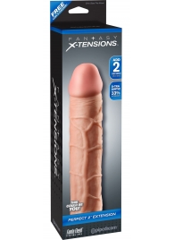 Телесная насадка Fantasy X-tensions Perfect 2  Extension - 20,3 см. - Pipedream - в Сергиевом Посаде купить с доставкой