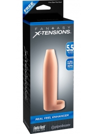 Насадка-расширитель с кольцом для подхвата мошонки Real Feel Enhancer - 14 см. - Pipedream - в Сергиевом Посаде купить с доставкой