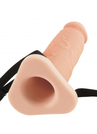 Телесный реалистичный фаллоимитатор с полостью Silicone Hollow Extension - 20 см. - Pipedream - купить с доставкой в Сергиевом Посаде