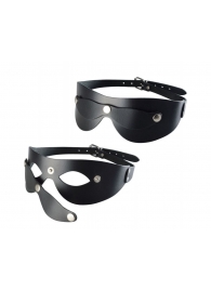 Черная кожаная маска  Новичок - Sitabella - купить с доставкой в Сергиевом Посаде