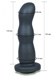 Черная анальная рельефная насадка-фаллоимитатор - 15 см. - LOVETOY (А-Полимер) - купить с доставкой в Сергиевом Посаде