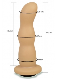 Телесная рельефная насадка Harness - 14,2 см. - LOVETOY (А-Полимер) - купить с доставкой в Сергиевом Посаде