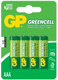 Батарейки солевые GP GreenCell AAA/R03G - 4 шт. - Элементы питания - купить с доставкой в Сергиевом Посаде