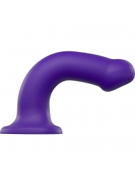 Фиолетовый фаллоимитатор-насадка Strap-On-Me Dildo Dual Density size L - 19 см. - Strap-on-me - купить с доставкой в Сергиевом Посаде