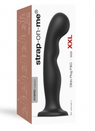 Черная насадка Strap-On-Me Dildo Plug P G size XXL - Strap-on-me - купить с доставкой в Сергиевом Посаде