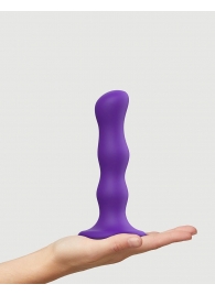 Фиолетовая насадка Strap-On-Me Dildo Geisha Balls size M - Strap-on-me - купить с доставкой в Сергиевом Посаде