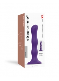 Фиолетовая насадка Strap-On-Me Dildo Geisha Balls size XL - Strap-on-me - купить с доставкой в Сергиевом Посаде