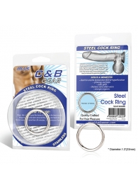 Стальное эрекционное кольцо STEEL COCK RING - 3.5 см. - BlueLine - в Сергиевом Посаде купить с доставкой