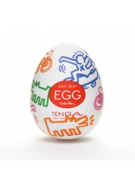 Мастурбатор-яйцо Keith Haring EGG STREET - Tenga - в Сергиевом Посаде купить с доставкой