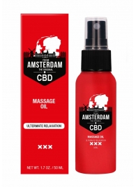 Стимулирующее массажное масло CBD from Amsterdam Massage Oil - 50 мл. - Shots Media BV - купить с доставкой в Сергиевом Посаде