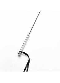 Черный кожаный стек с гладкой ручкой - 55 см. - Crazy Handmade - купить с доставкой в Сергиевом Посаде