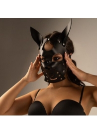 Черная маска  Собака  с ушками - Crazy Handmade - купить с доставкой в Сергиевом Посаде