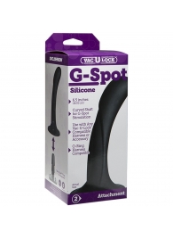 Черная изогнутая насадка Vac-U-Lock G-Spot - 16,5 см. - Doc Johnson - купить с доставкой в Сергиевом Посаде