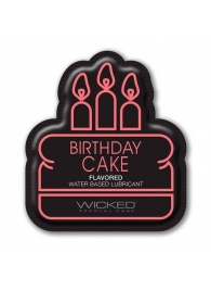 Лубрикант на водной основе со вкусом торта с кремом Wicked Aqua Birthday cake - 3 мл. - Wicked - купить с доставкой в Сергиевом Посаде