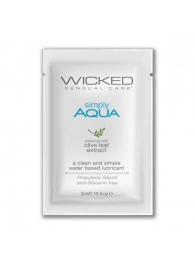 Легкий лубрикант на водной основе Wicked Simply AQUA - 3 мл. - Wicked - купить с доставкой в Сергиевом Посаде