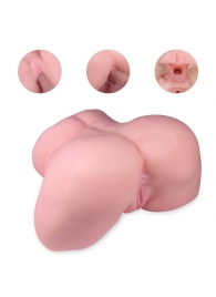 Реалистичный мастурбатор-полуторс с 2 рабочими отверстиями - S-HANDE - в Сергиевом Посаде купить с доставкой