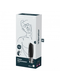 Черный мастурбатор с вибрацией Power Masturbator - Satisfyer - в Сергиевом Посаде купить с доставкой