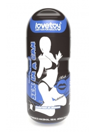 Мастурбатор-ротик с вибрацией Sex In A Can Mouth Lotus Tunnel - Lovetoy - в Сергиевом Посаде купить с доставкой