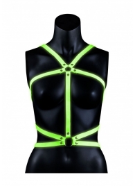 Портупея Body Harness с неоновым эффектом - размер L-XL - Shots Media BV - купить с доставкой в Сергиевом Посаде