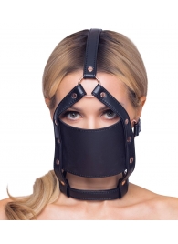 Черный намордник с кляпом-шаром Head Harness With A Gag - Orion - купить с доставкой в Сергиевом Посаде
