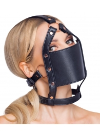 Черный намордник с кляпом-шаром Head Harness With A Gag - Orion - купить с доставкой в Сергиевом Посаде