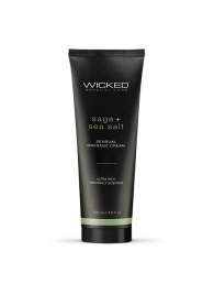 Массажный легкий крем WICKED Sage plus Sea Salt - 120 мл. - Wicked - купить с доставкой в Сергиевом Посаде