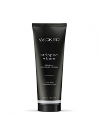 Массажный легкий крем WICKED Stripped plus Bare - 120 мл. - Wicked - купить с доставкой в Сергиевом Посаде