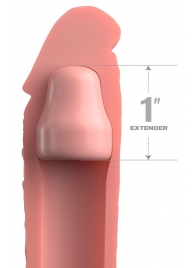 Телесная насадка-удлинитель 1 Inch Silicone X-tension - 17,8 см. - Pipedream - в Сергиевом Посаде купить с доставкой
