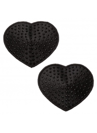 Черные пэстисы в форме сердечек Heart Pasties - California Exotic Novelties - купить с доставкой в Сергиевом Посаде