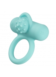 Аквамариновое эрекционное виброкольцо Silicone Rechargeable Nubby Lover’s Delight - California Exotic Novelties - в Сергиевом Посаде купить с доставкой