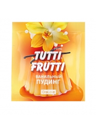 Пробник гель-смазки Tutti-frutti со вкусом ванильного пудинга - 4 гр. - Биоритм - купить с доставкой в Сергиевом Посаде