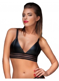 Бюстгальтер на эластичной ленте Powerwetlook bralette with elastic tape - Noir Handmade купить с доставкой