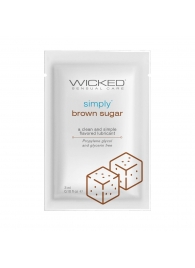 Саше лубриканта на водной основе Simply Aqua Brown Sugar с ароматом коричневого сахара - 3 мл. - Wicked - купить с доставкой в Сергиевом Посаде