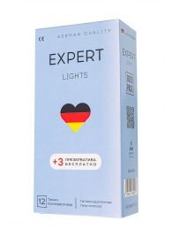 Ультратонкие презервативы EXPERT Lights - 12 шт.(+3 в подарок) - Expert - купить с доставкой в Сергиевом Посаде