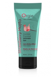 Съедобный интимный гель Orgie Lube Tube Cocktail Strawberry Mojito - 50 мл. - ORGIE - купить с доставкой в Сергиевом Посаде