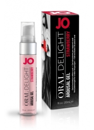 Клубничный лубрикант для оральных ласк Oral Delight Strawberry Sensation - 30 мл. - System JO - купить с доставкой в Сергиевом Посаде